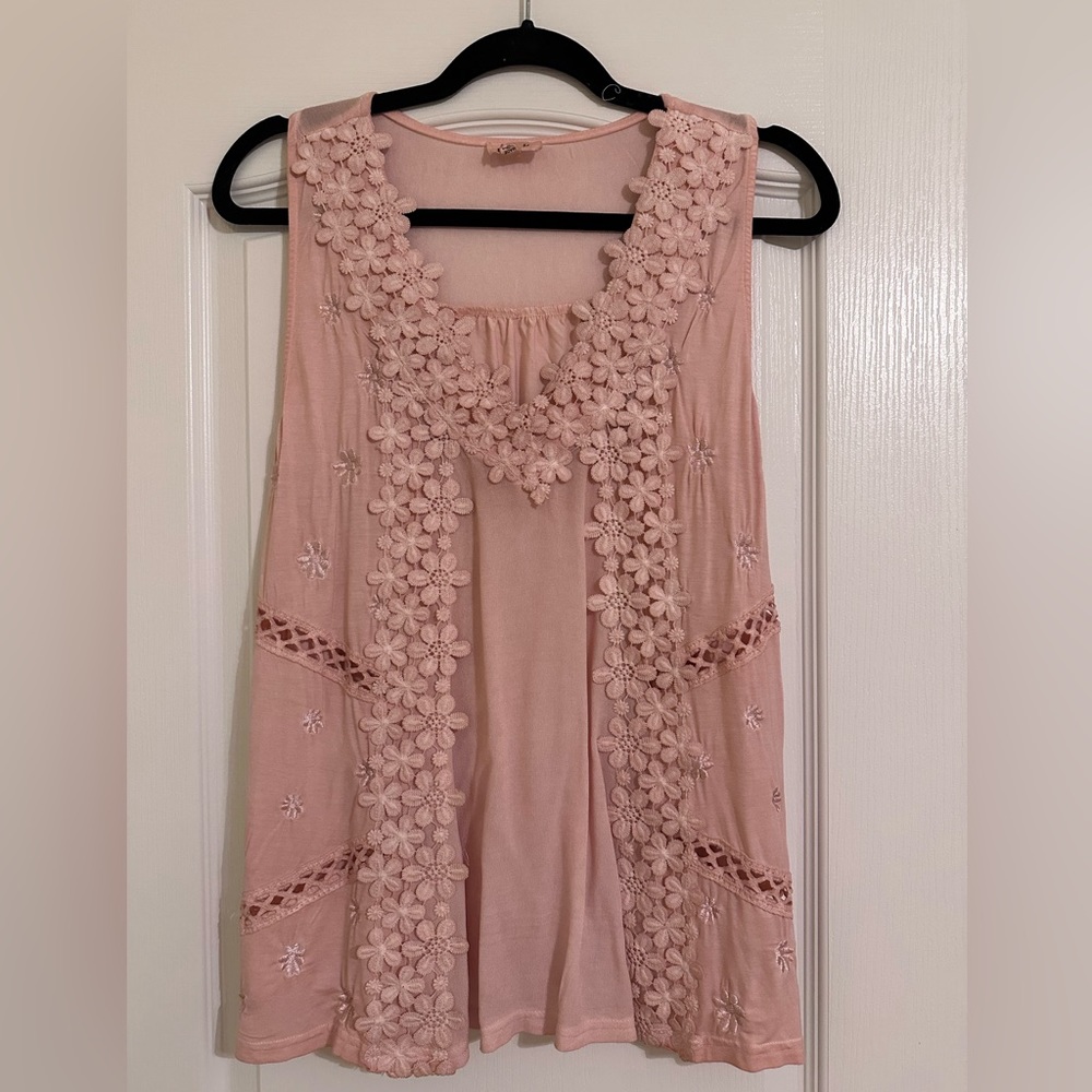 POL tank top with flower detail.